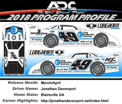 46489 dirt late model diecast car scale